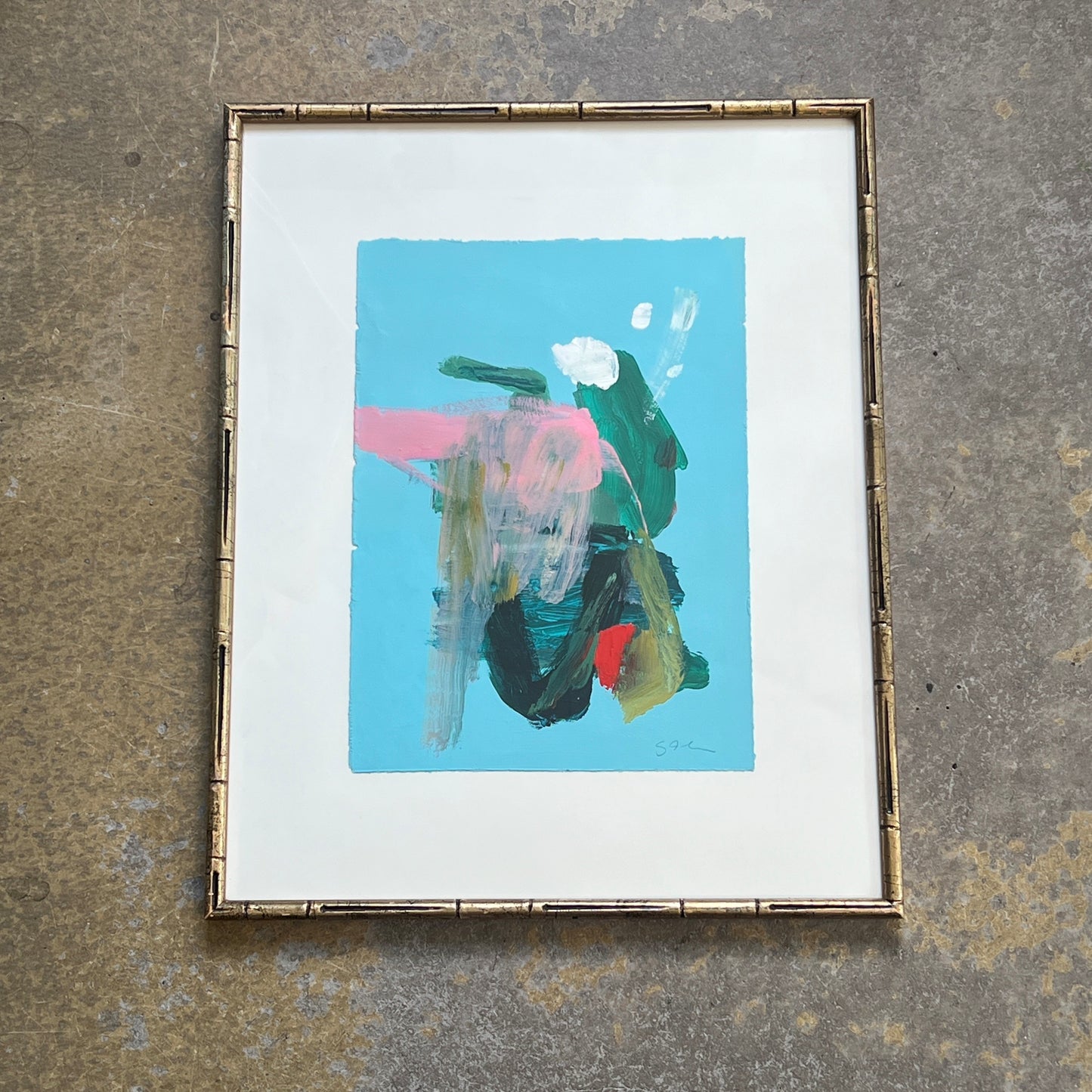 Spring Rain in Vintage Frame by Genevieve Allen