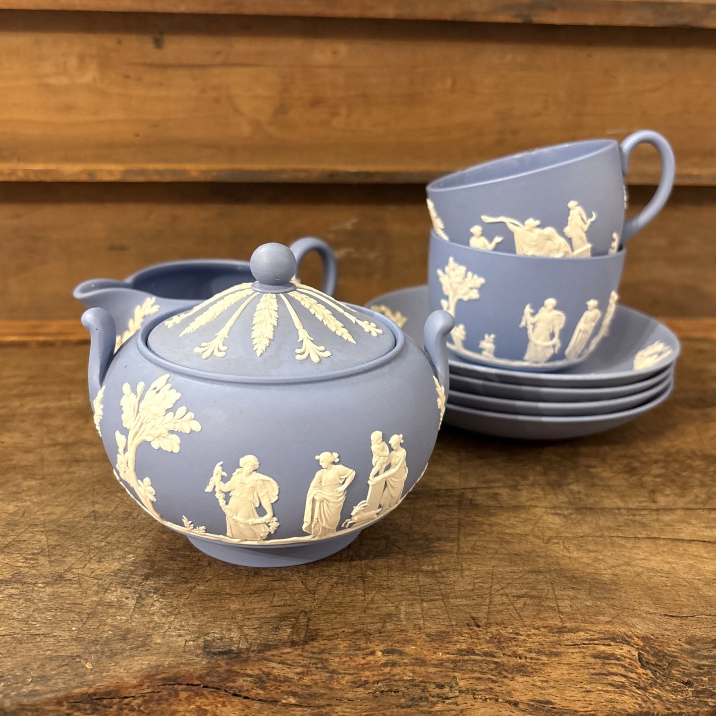 Vintage Wedgwood Sugar Holder, Blue