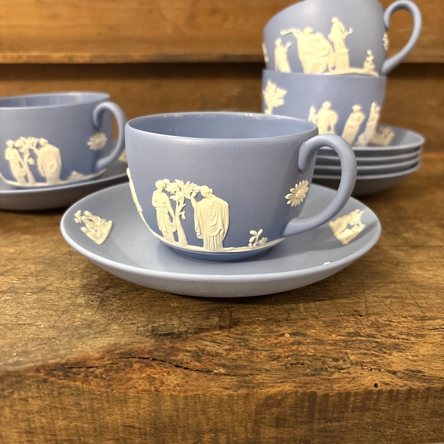 Vintage Wedgwood Cup & Saucer Set, Blue