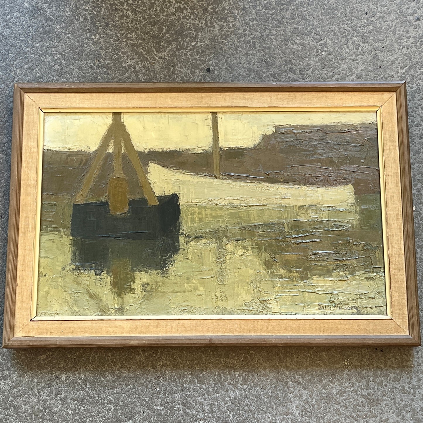 Vintage Moody European Original Oil Painting