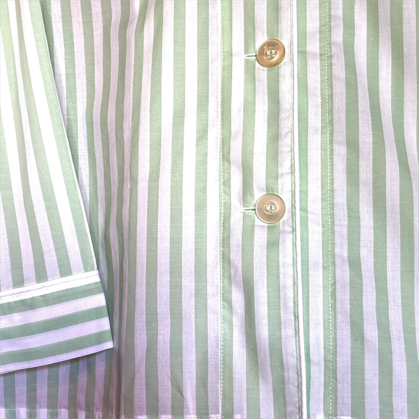 Classic Stripe Green Pajama Set, Extra Large