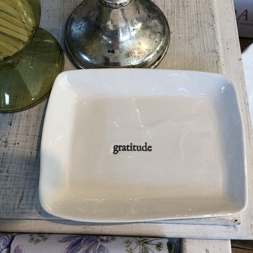 Gratitude Rectangle Dish