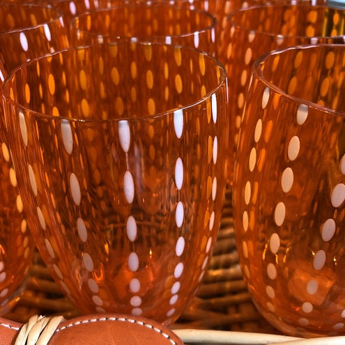 Orange Dotted Tumbler