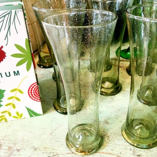 Green Champagne Flute