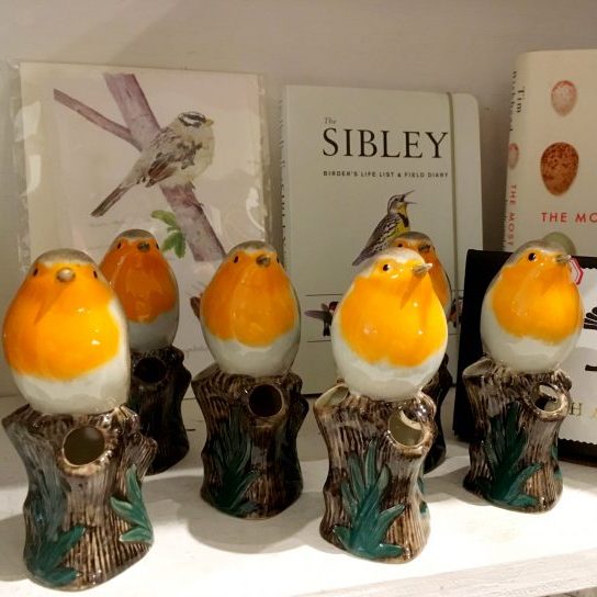English Robin Bud Vase