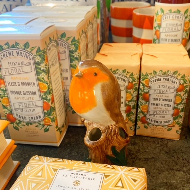 English Robin Bud Vase