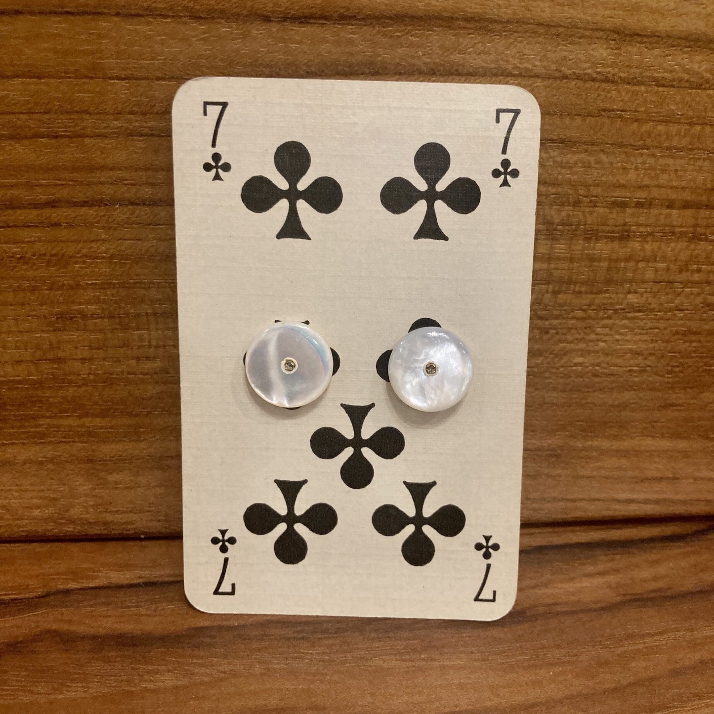 Vintage White Button Cufflinks