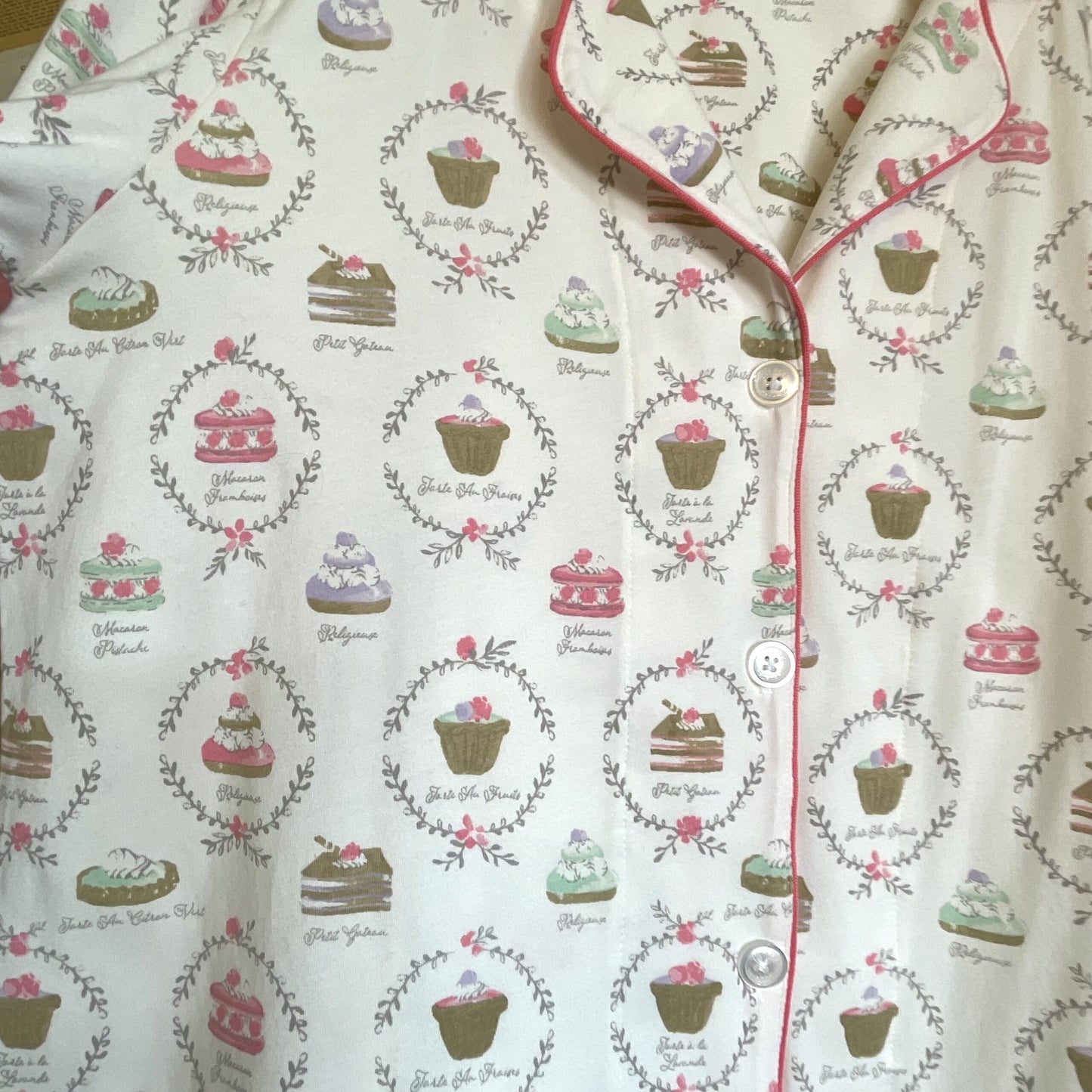 Parisian Sweets Pajama Set, Extra Large