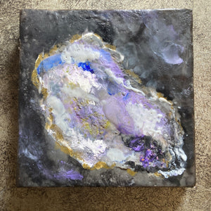 Oyster Encaustic No. 02, 9" by Theresa Stirling