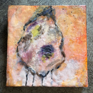Oyster Encaustic No. 03, 9" by Theresa Stirling