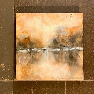 Landscape Encaustic #17, Small by Theresa Stirling