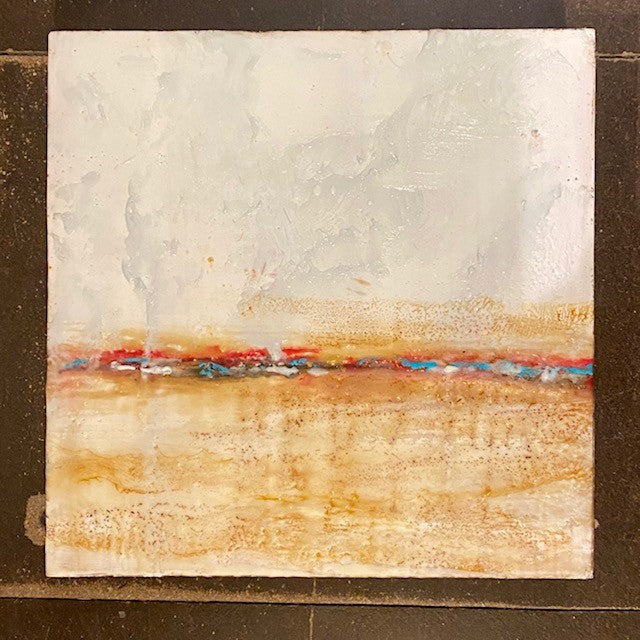 Landscape Encaustic #3, Large by Theresa Stirling