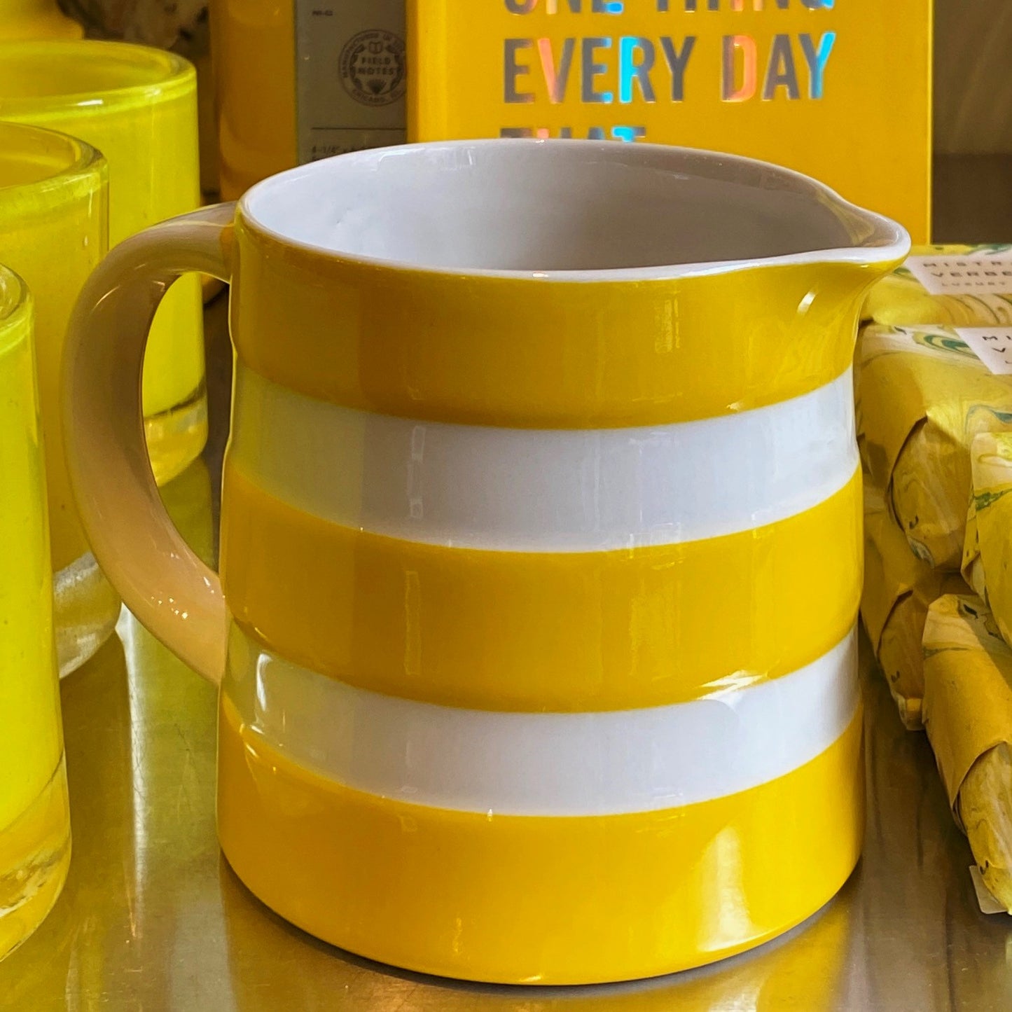 Cornishware Yellow Striped Medium Jug