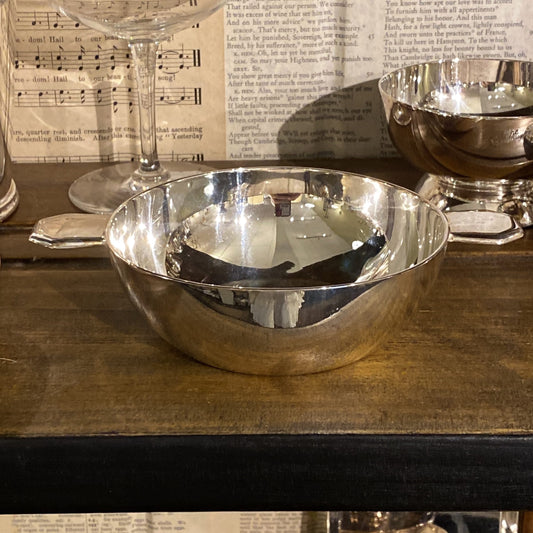 Vintage Hotel Silver Tab-Handled Bowl