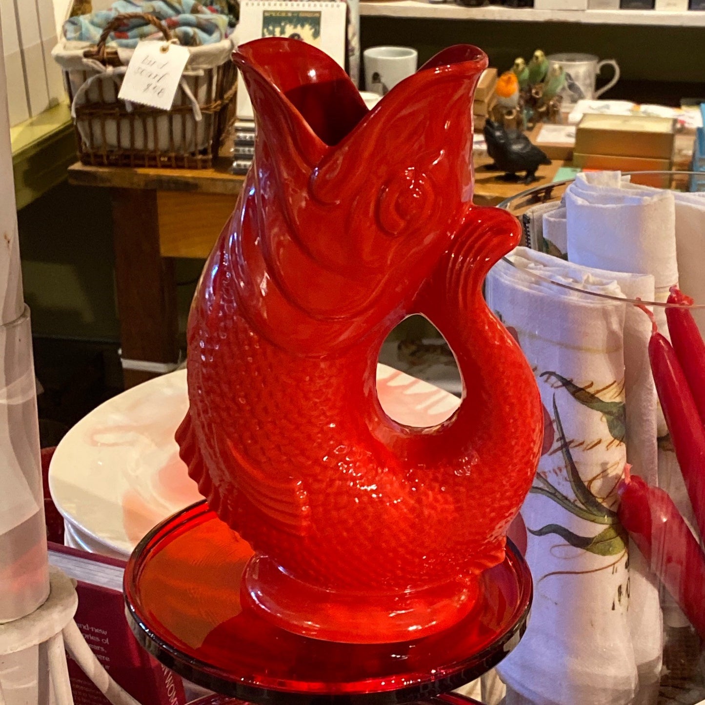 Red Gluggle Jug