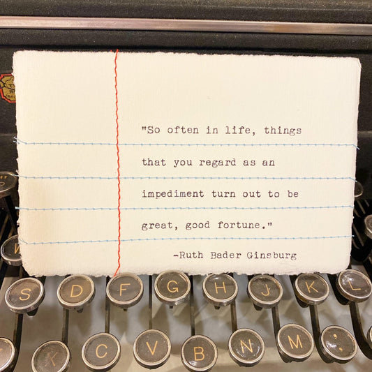 Stitched Typed Quote Card - RBG