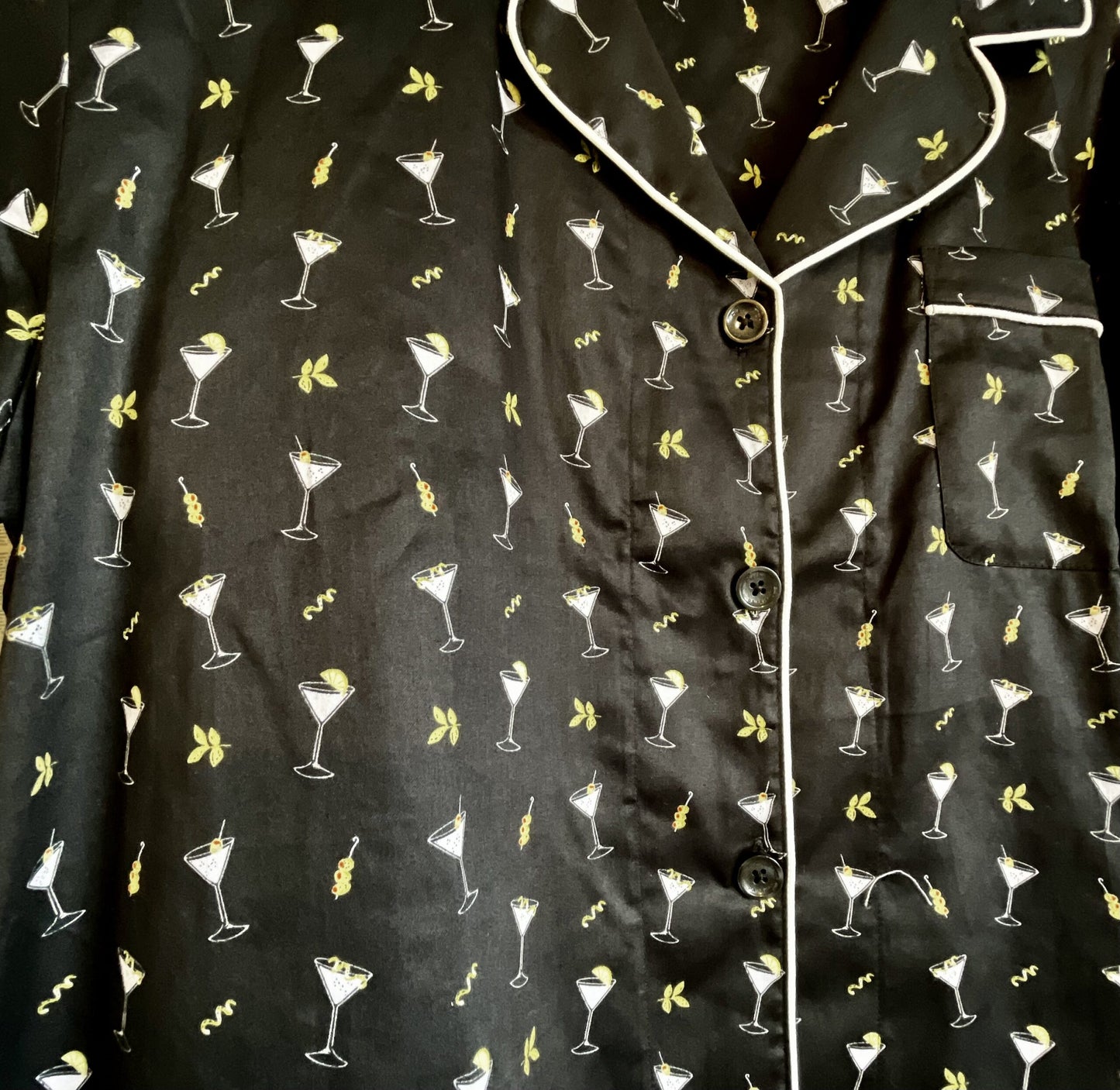 Tipsy Martini Pajama Set, XL