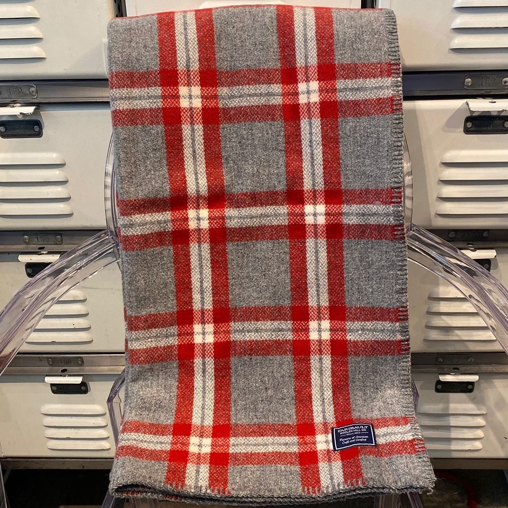 Bone & Red Wool Throw