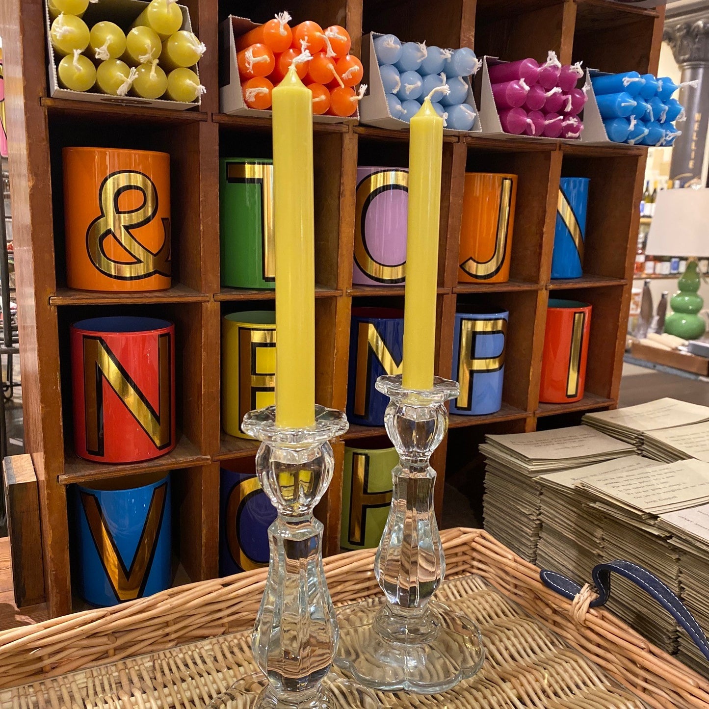 Absinthe Green French Taper Candle