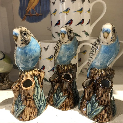 Budgerigar Bud Vase, Blue
