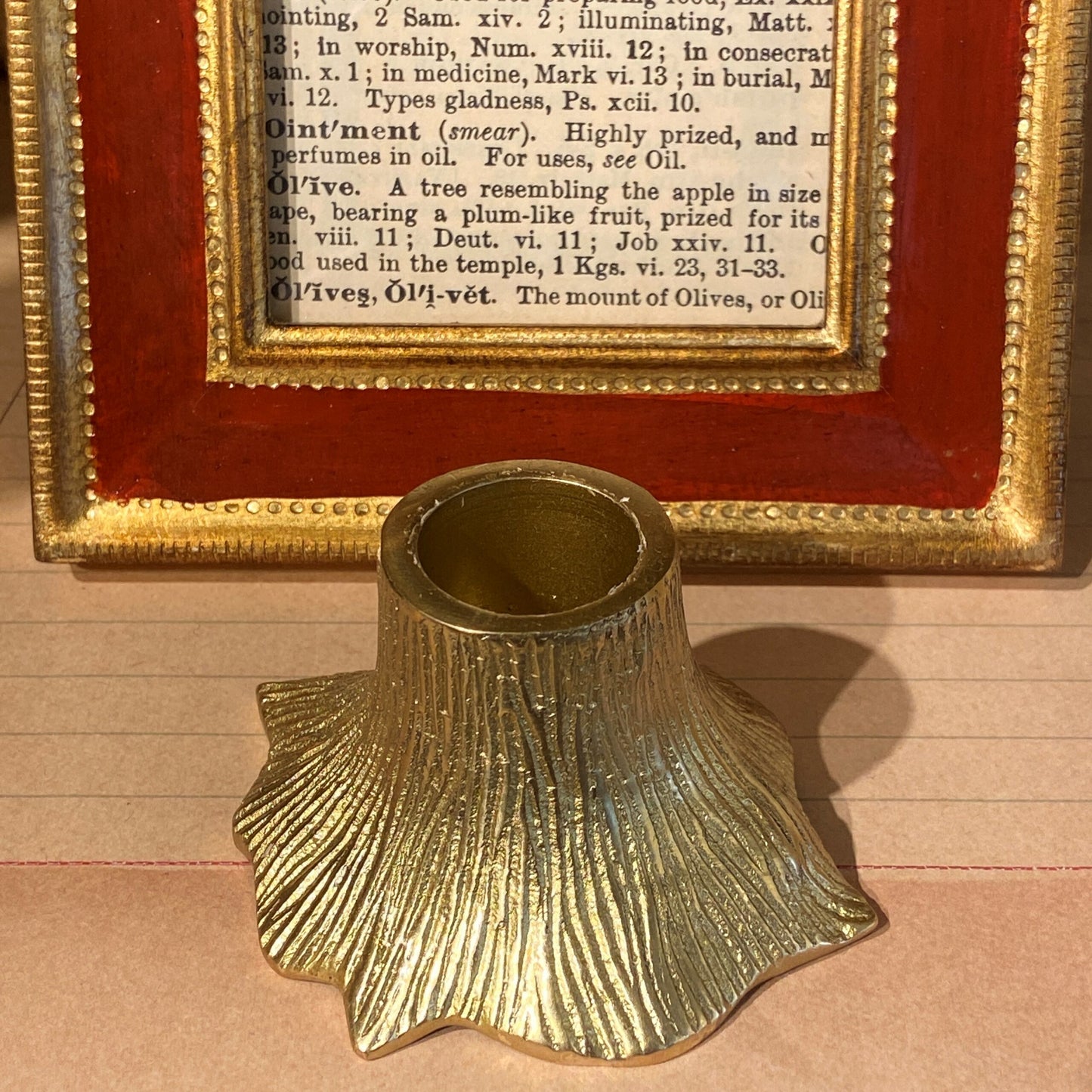 Brass Trunk Candle Holder, Small