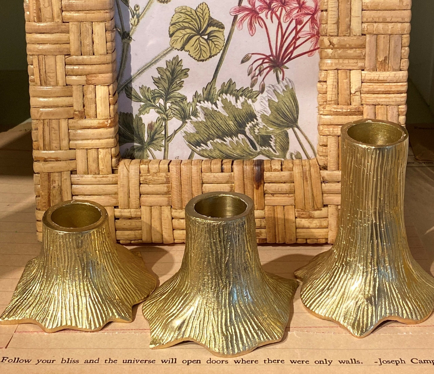 Brass Trunk Candle Holder, Small