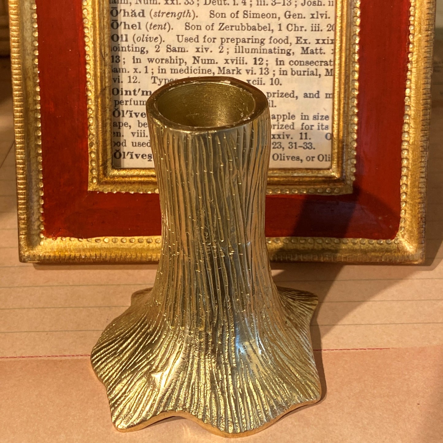 Brass Trunk Candle Holder, Large