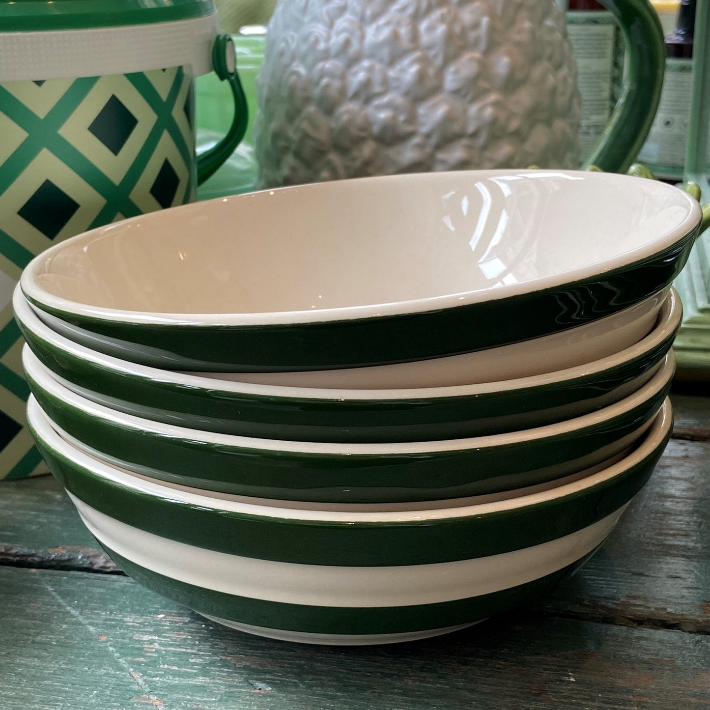 Cornishware Green Cereal Bowl