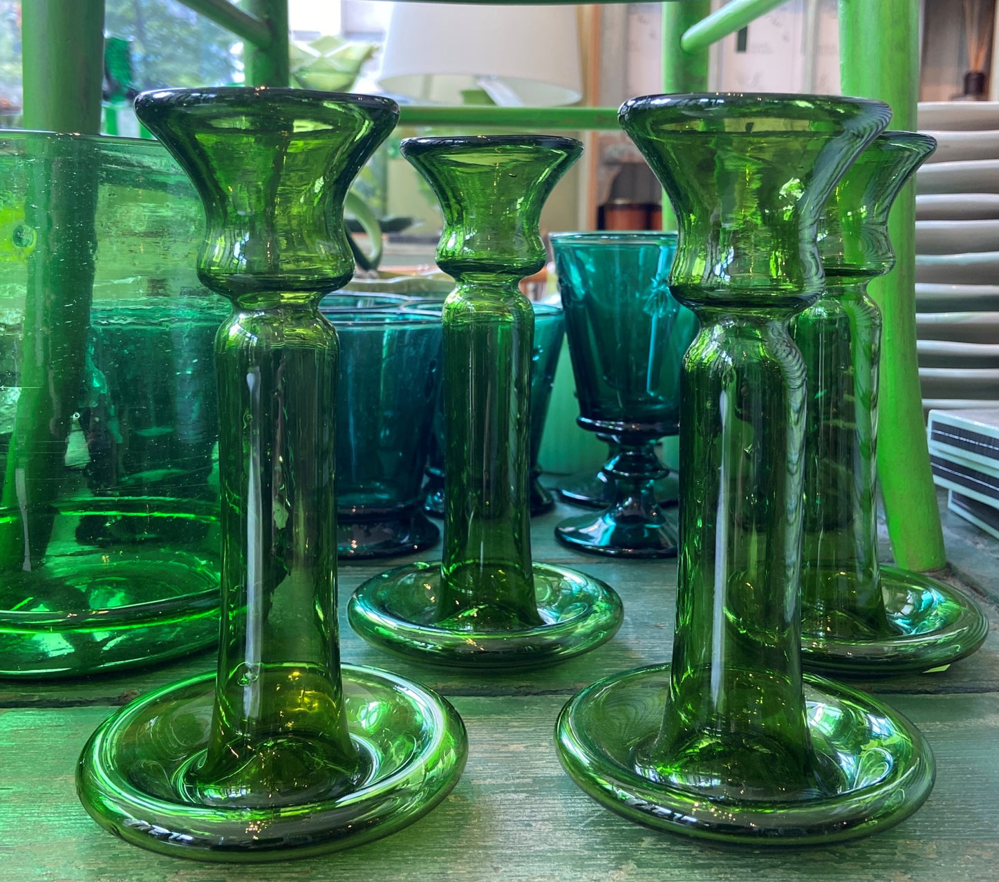 French Porta Olive Candlestick