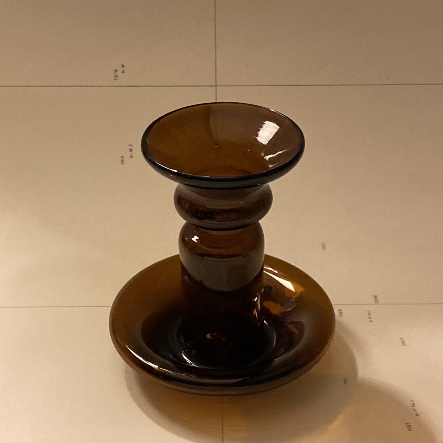 French Porta Candele Brown Candlestick