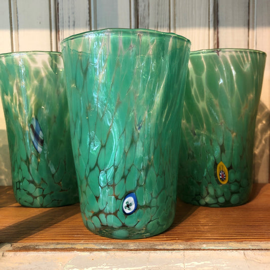 Green Tall Murano Tumbler