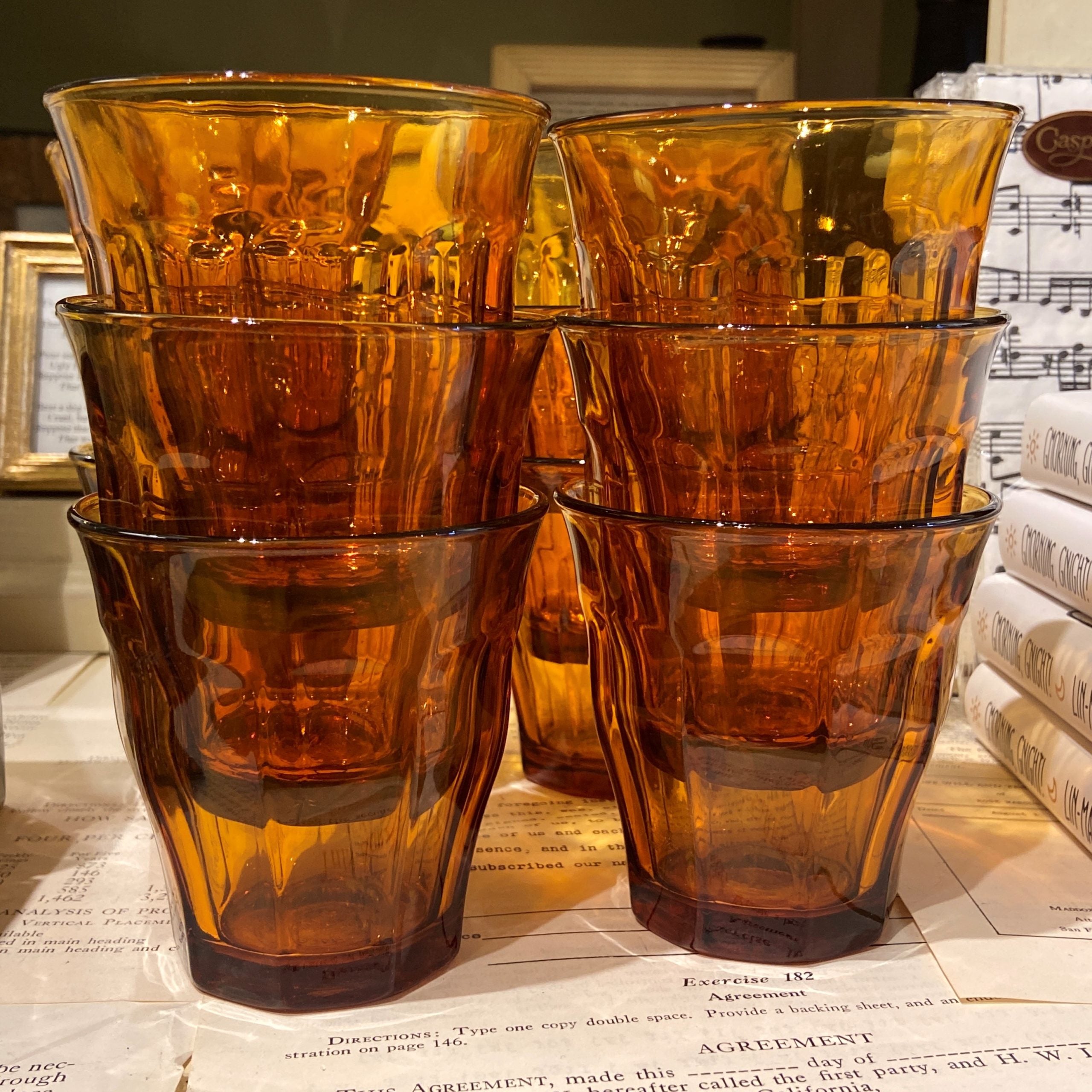 Antique Amber Glassware Champagne Low Sherbet Anchor Hocking antique-amber-glassware-champagne-low-sherbet-anchor-hocking