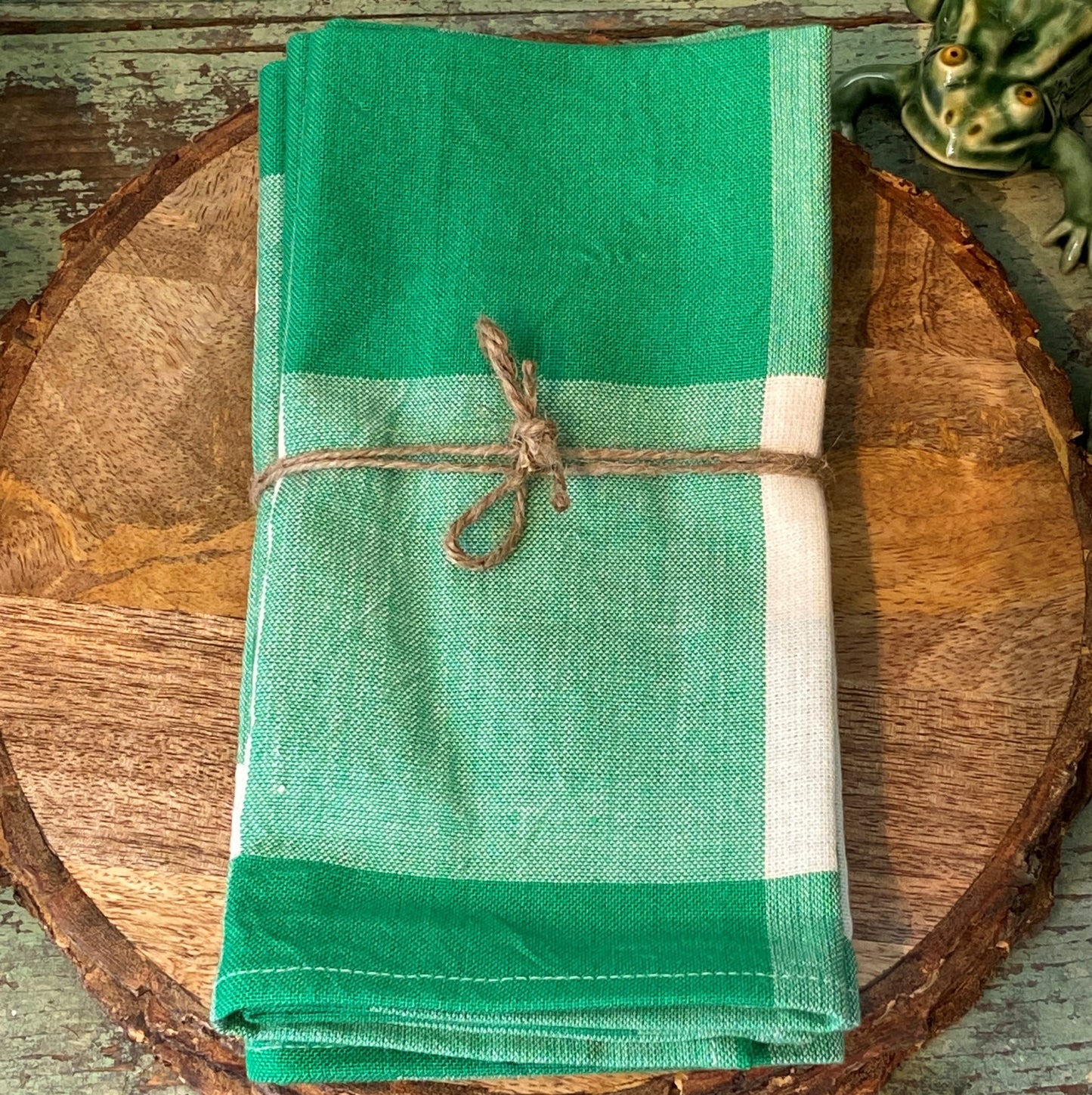 Green Squares Napkin Set