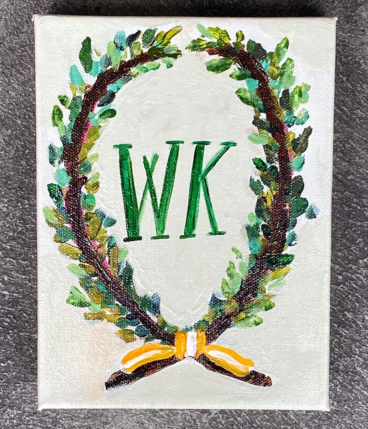 Custom Initials with Garland by Mindy Carpenter