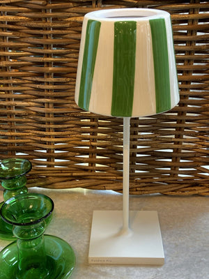 Poldina Lamp in Ceramic Green Stripe