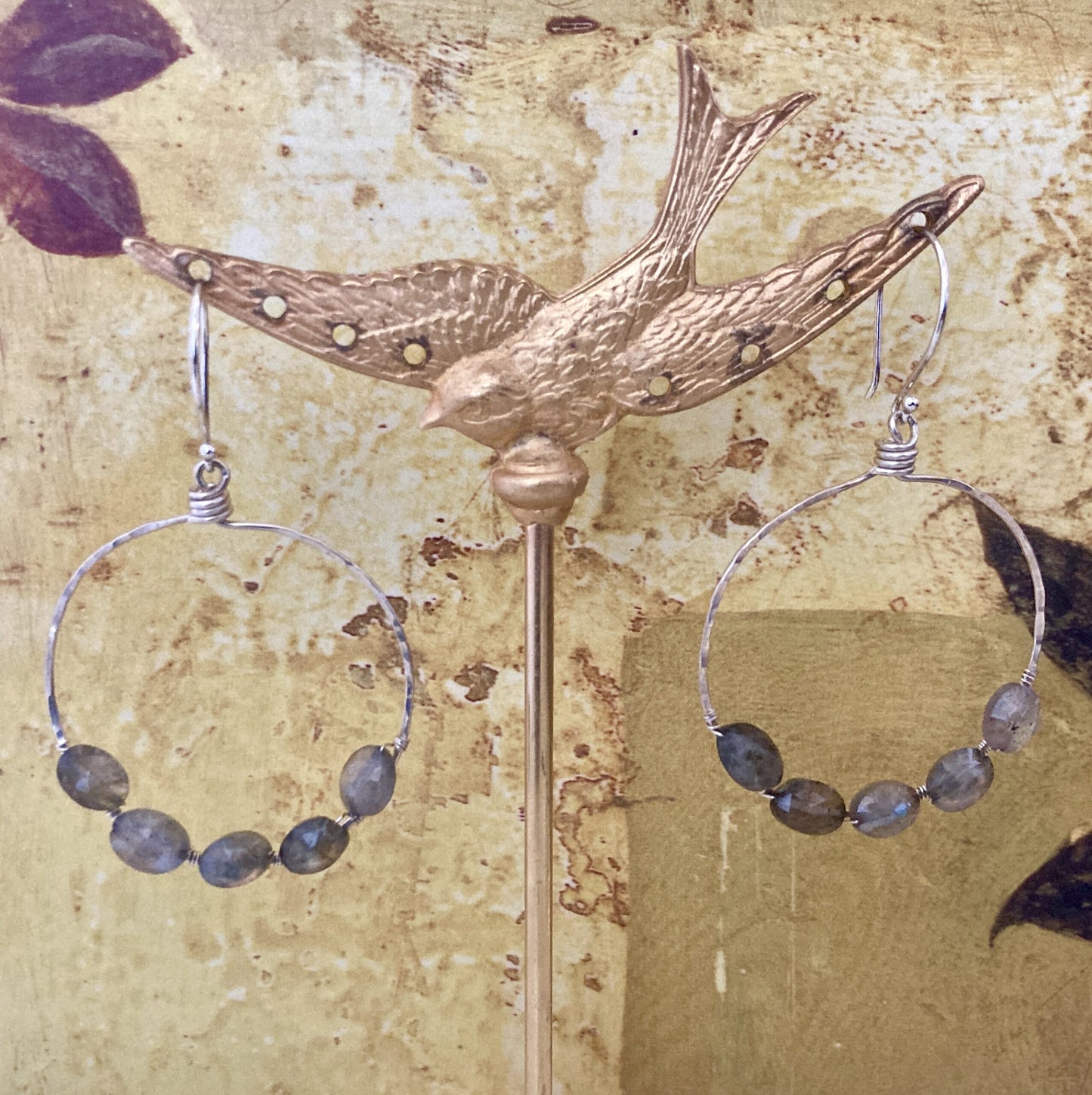 Silver Kyanite Round Earring