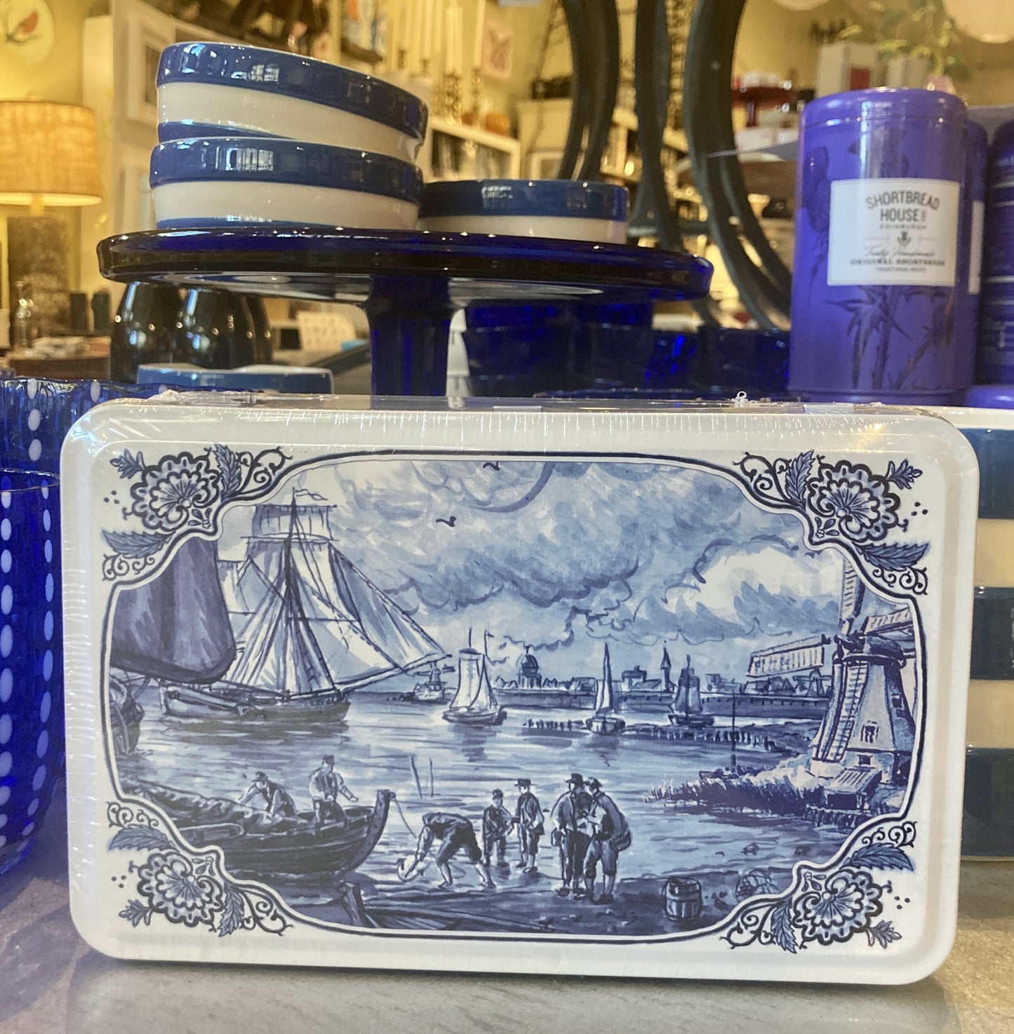 Blue Dutch Cookie Tin