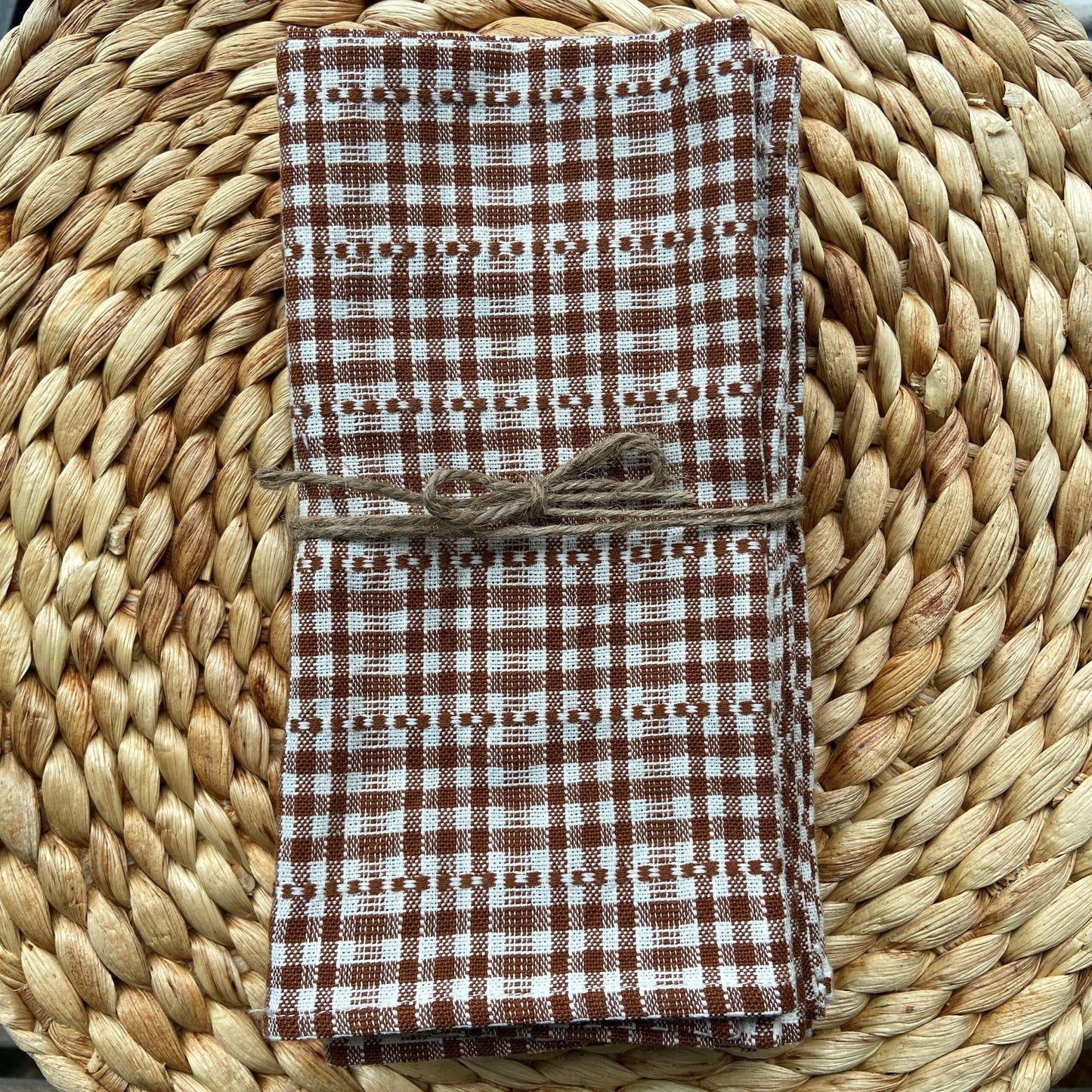 Nutmeg Plaid Napkin Set