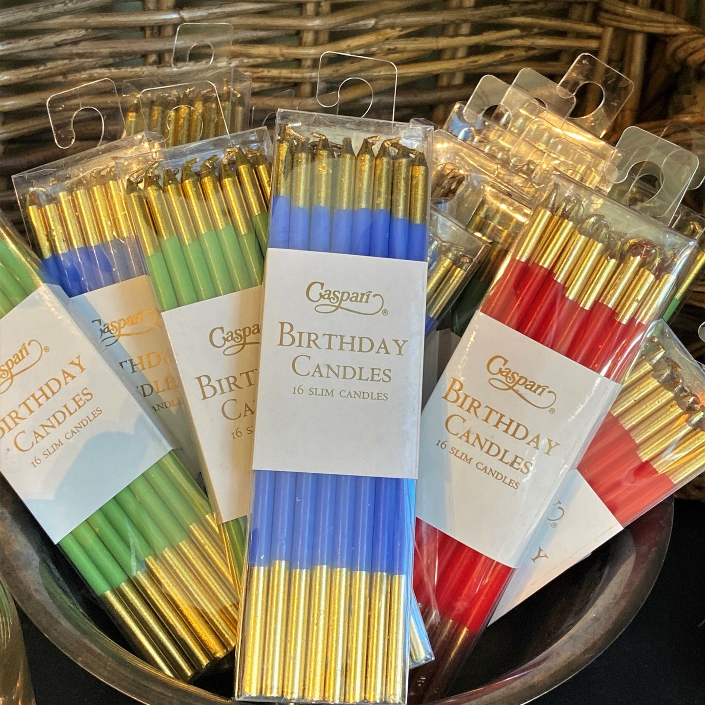 Blue Slim Birthday Candles