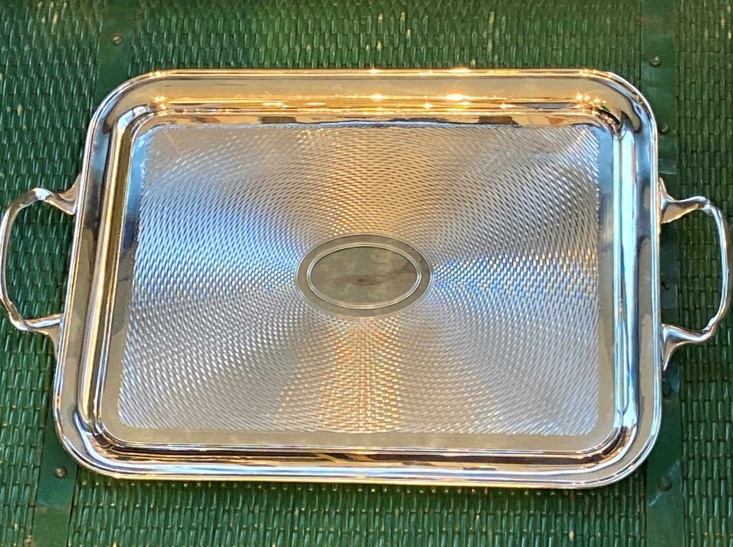 Hotel Silver Handle Turned Tray