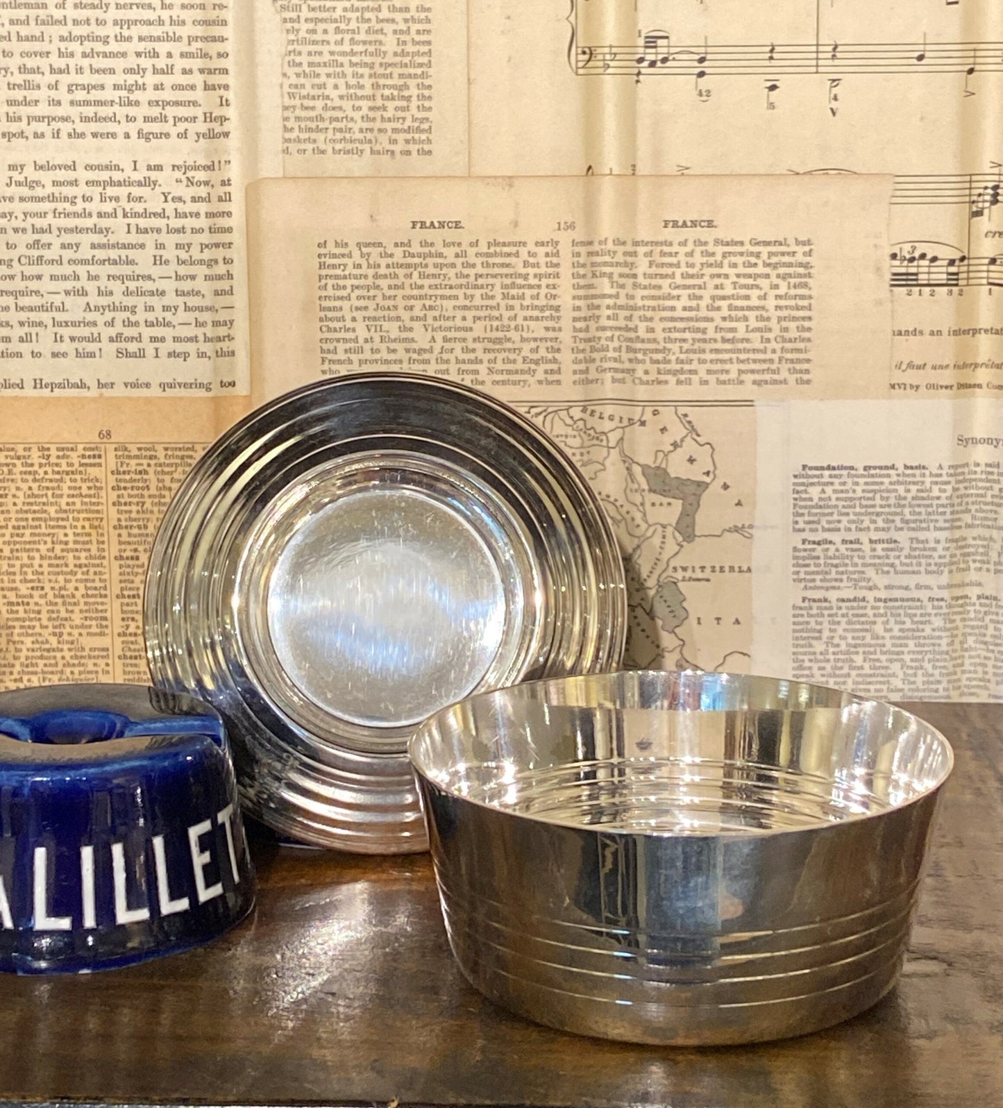 Vintage Hotel Silver Caviar Dish