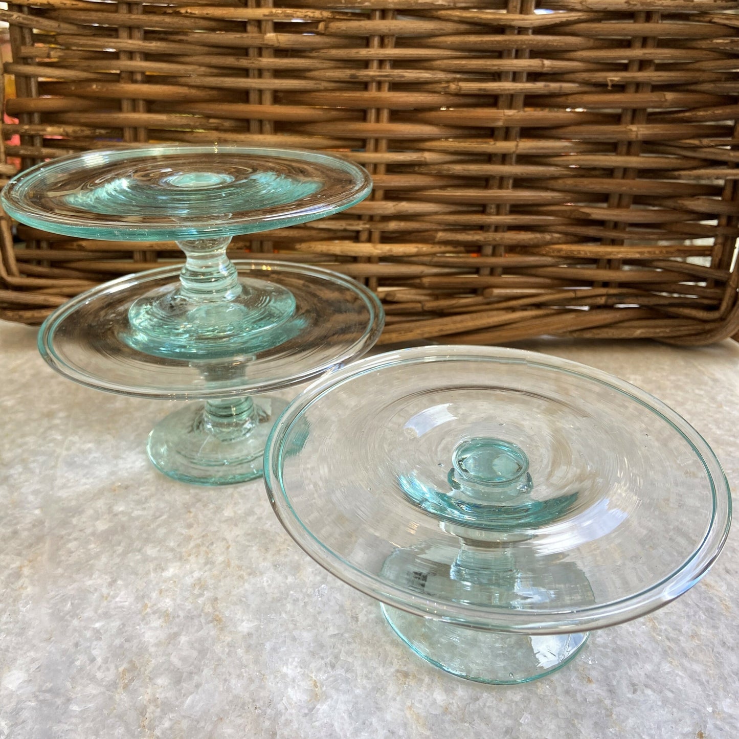 French Operetta Glass Cake Stand