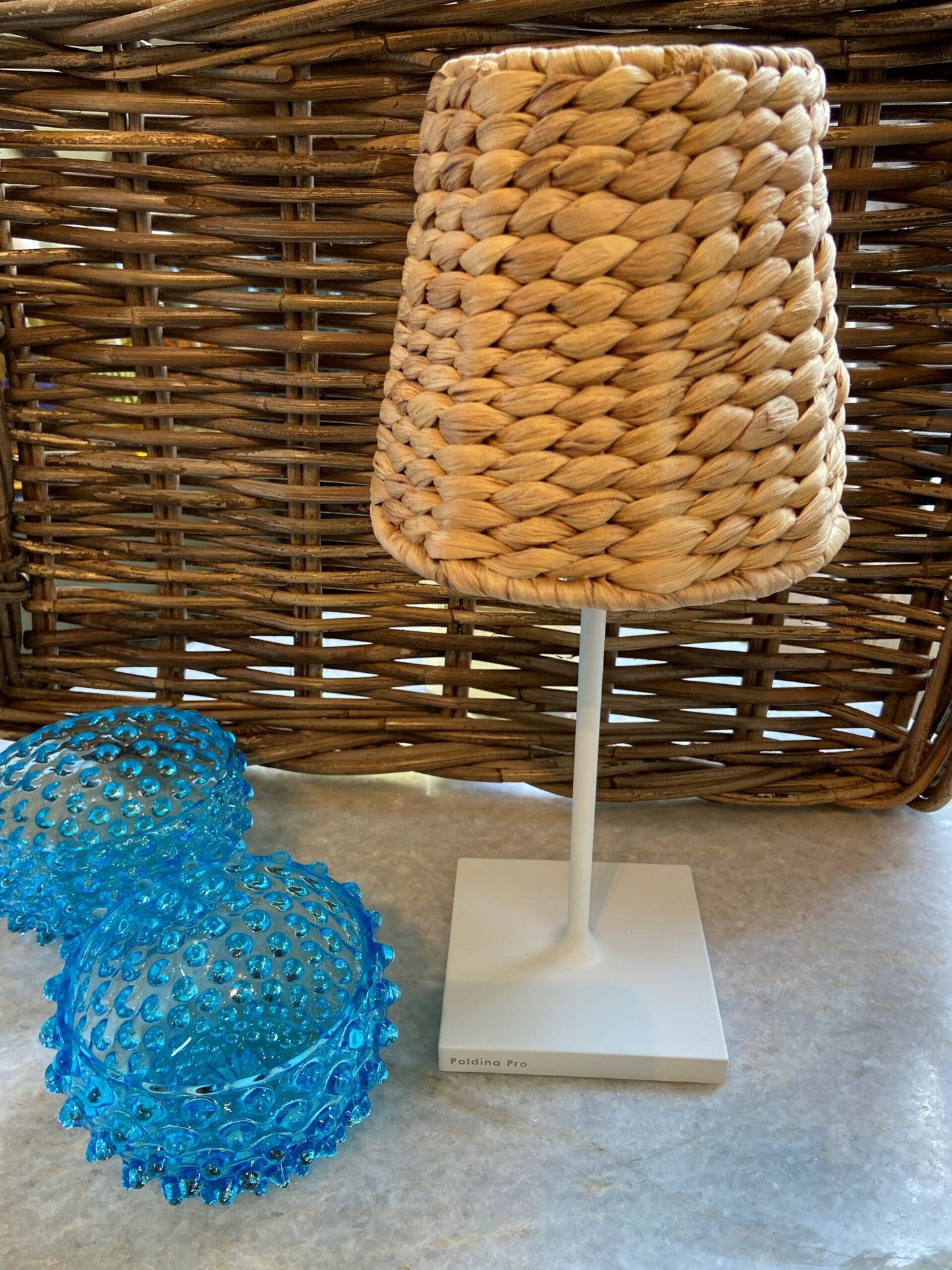 Water Hyacinth Linen Lamp Shade