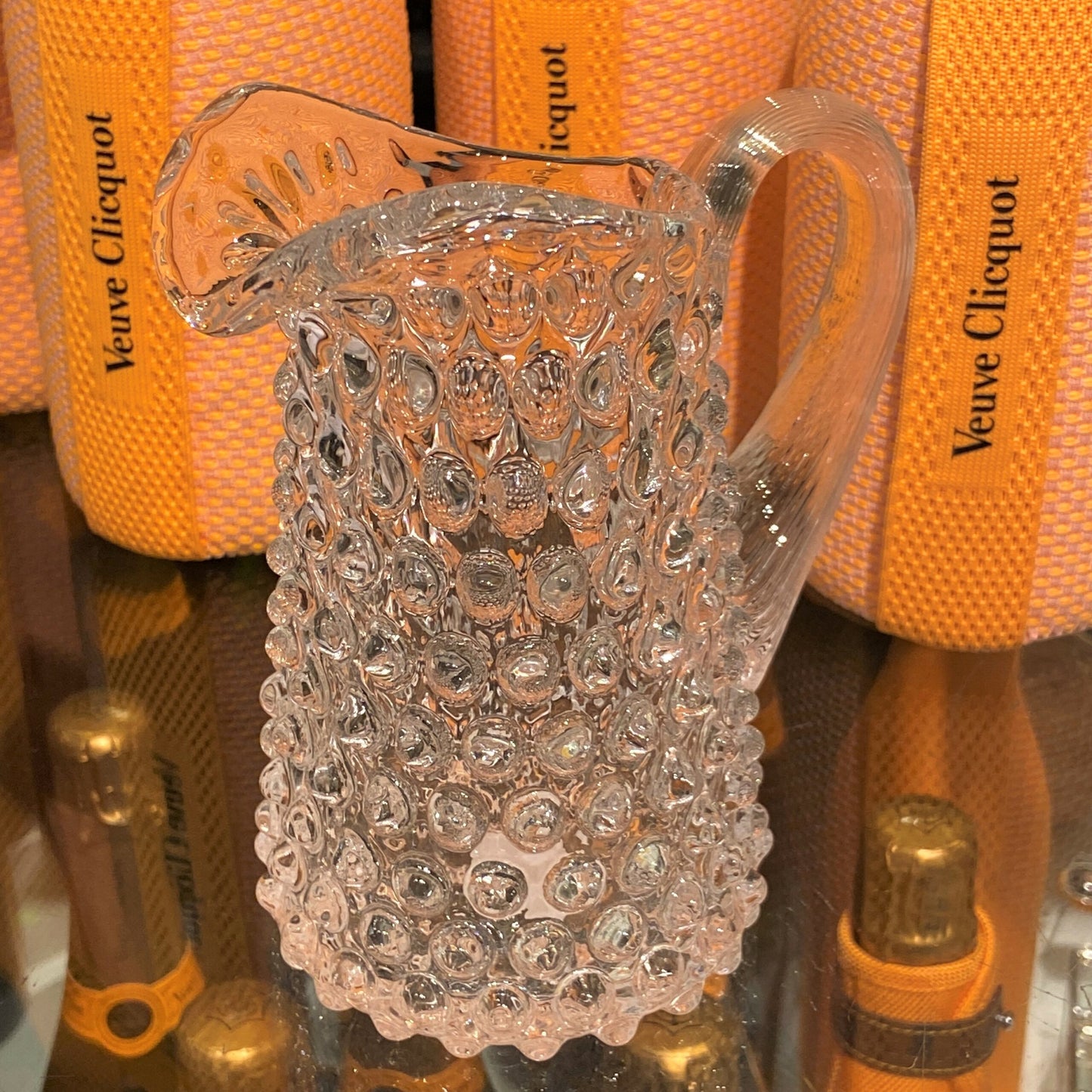 Mini Clear Hobnail Pitcher