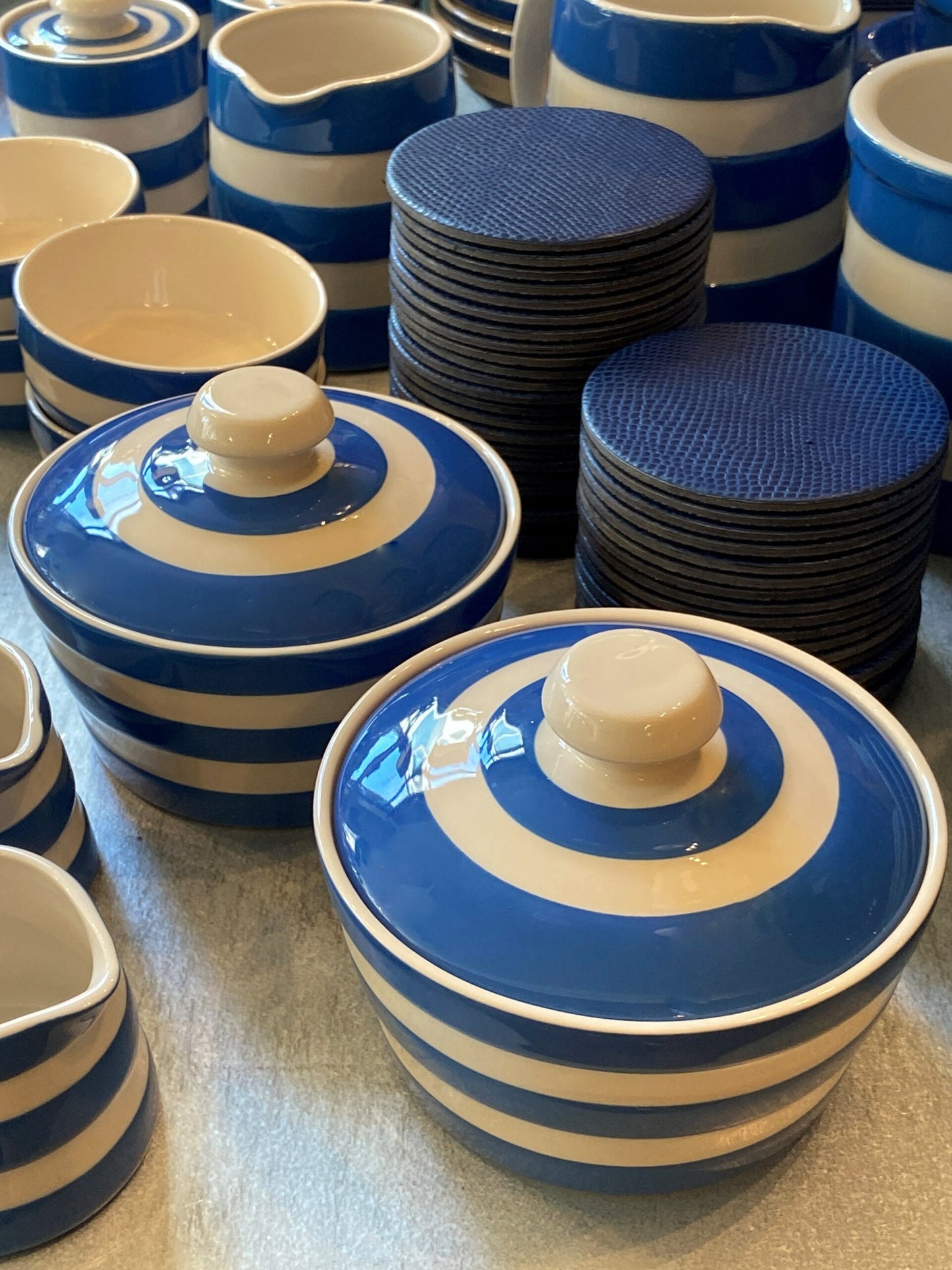 Cornishware Blue Butter Dish
