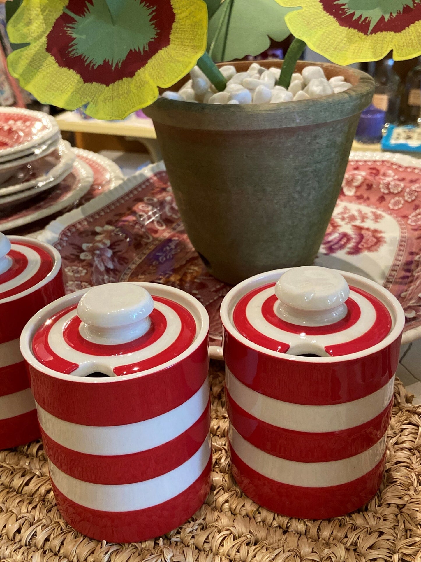 Cornishware Red Marmalade Jar