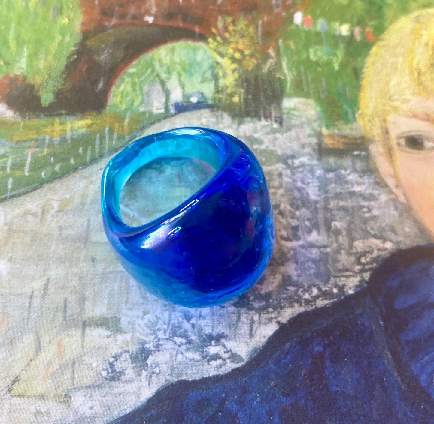 Aqua Bombino Ring