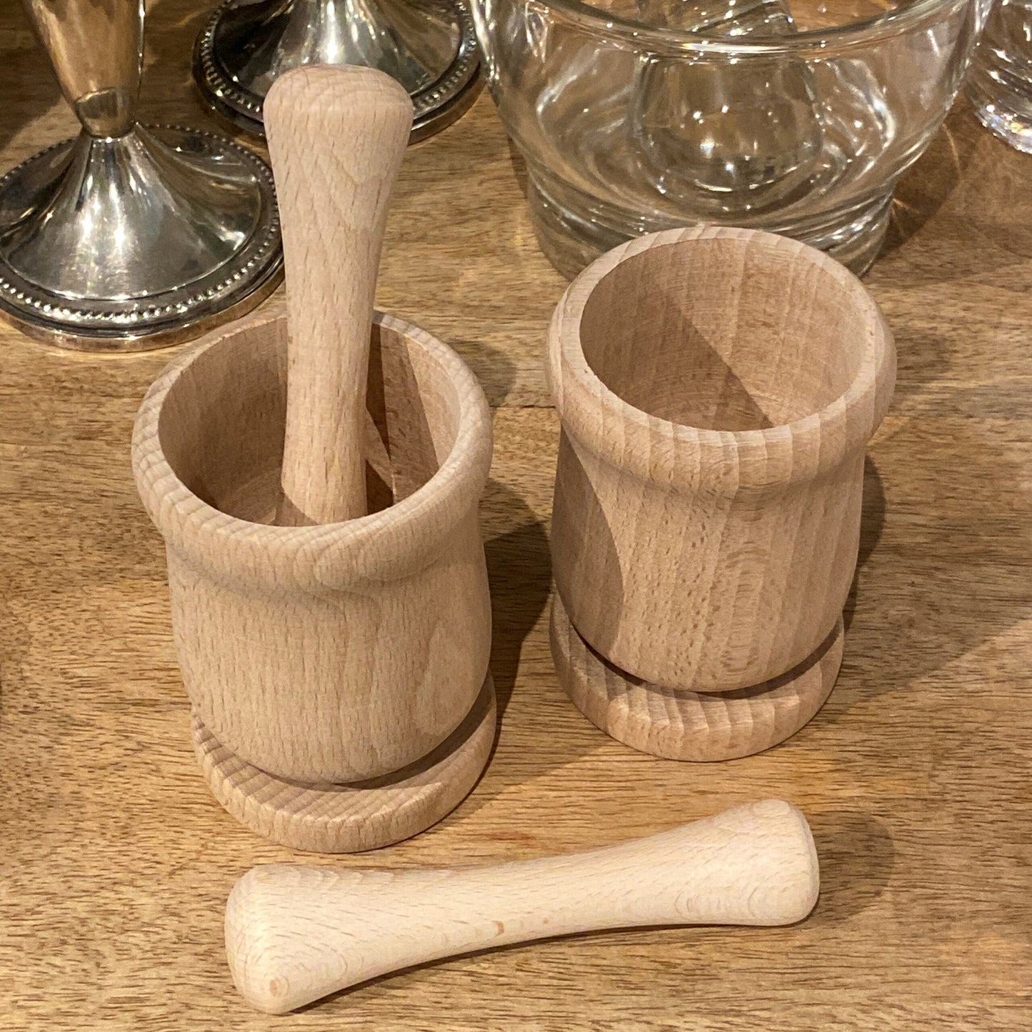 Wooden Mortar & Pestle