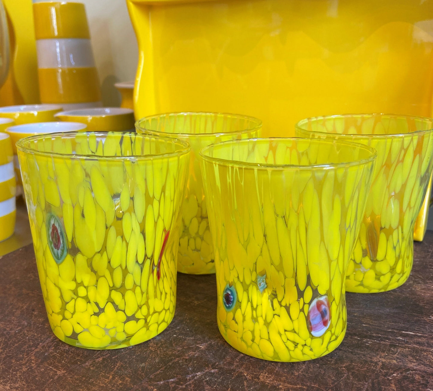 Bright Yellow Short Murano Tumbler