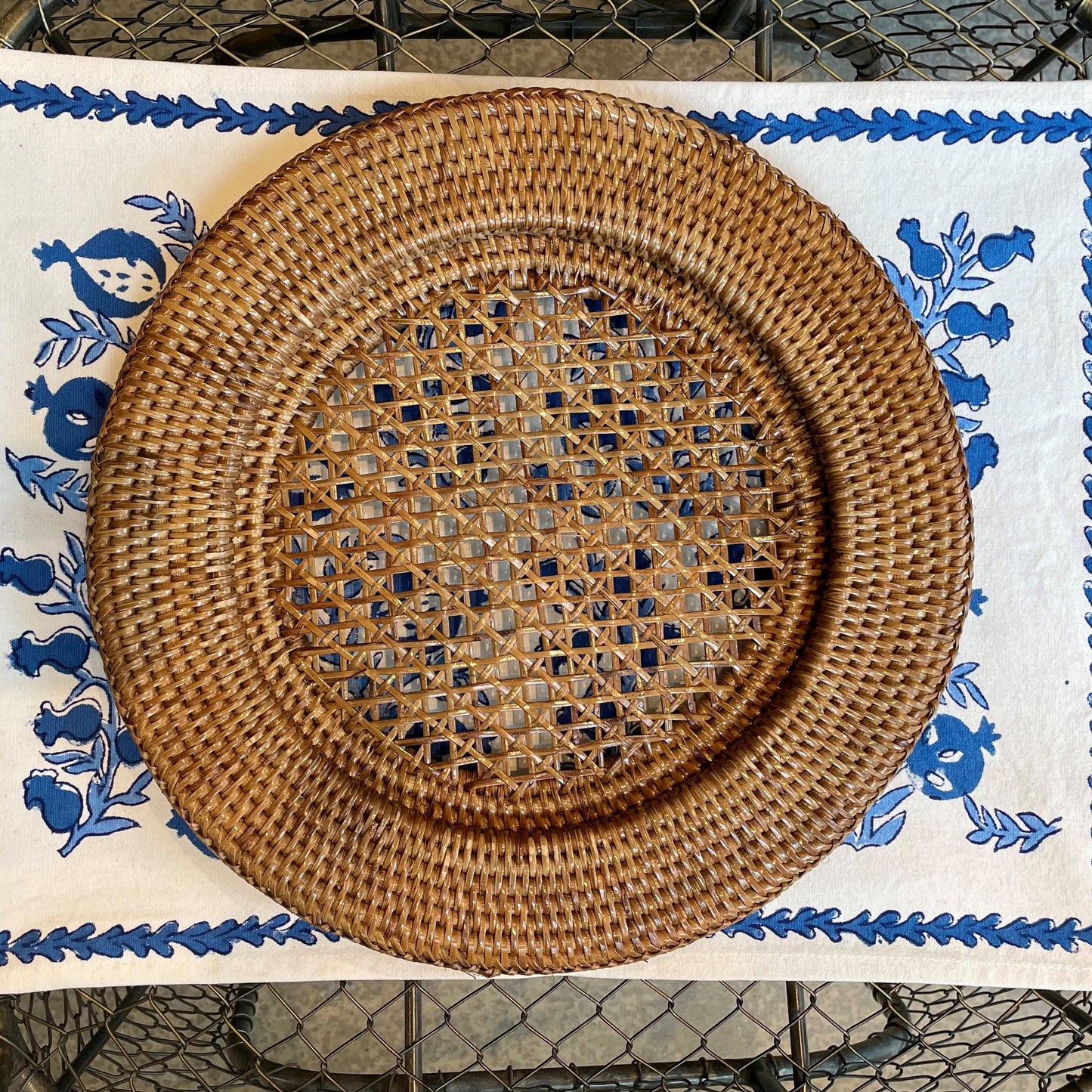 Honey Rattan Charger
